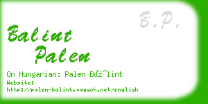 balint palen business card